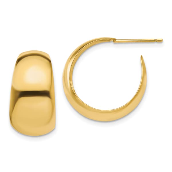 14k Gold Small Hoop Earrings - image 