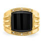 Mens Gentlemens Classics™ 14kt. Gold Onyx & Diamond Ring - image 4