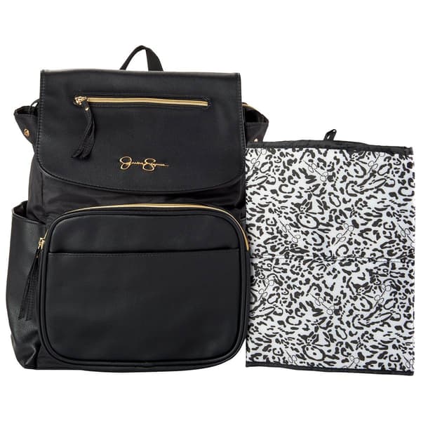 Jessica Simpson Pleather Backpack Diaper Bag