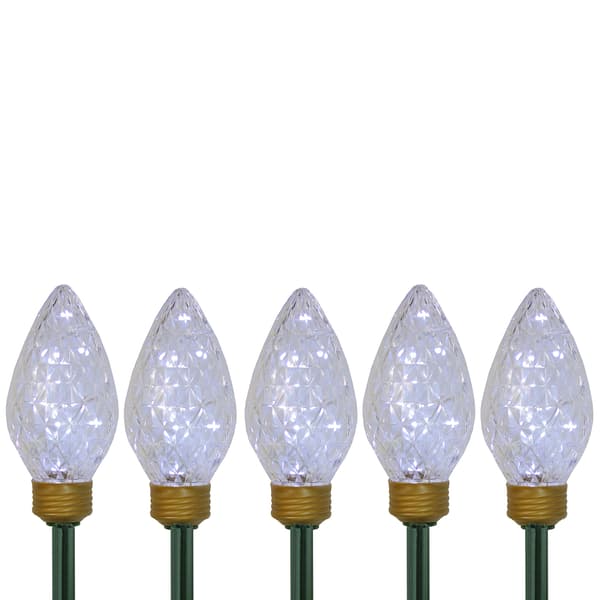 Northlight 8ft. LED C9 Style Christmas Pathway Lawn Stakes - image 