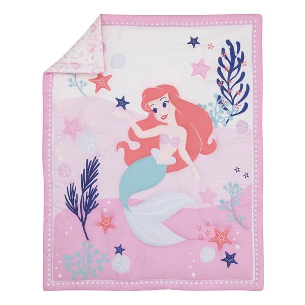 Disney 3pc. The Little Mermaid Ariel Cute by Nature Mini Crib Set