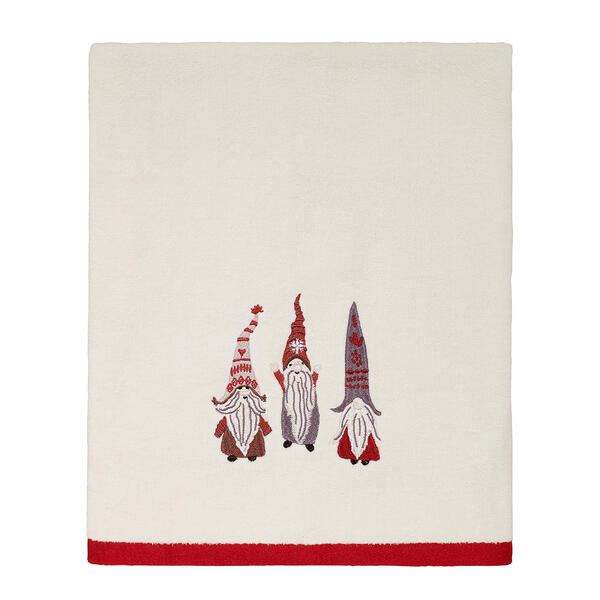 Avanti Christmas Gnomes Bath Towel - image 