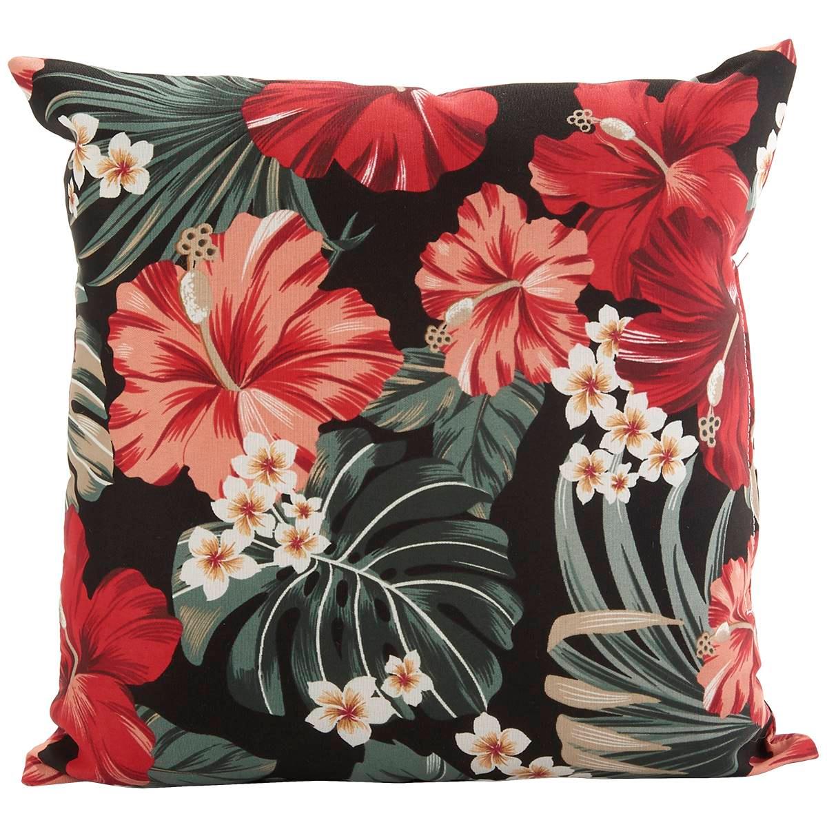 Jordan Manufacturing Floral Print Outdoor Toss Pillow