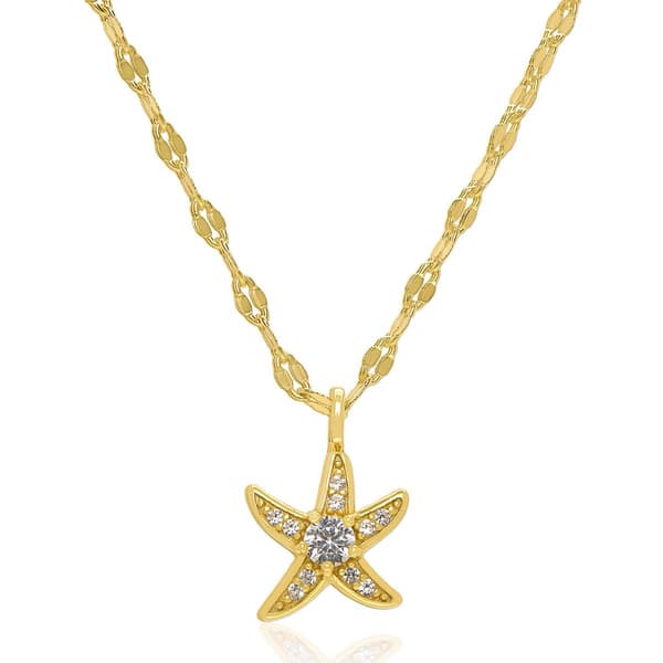 Gianni Argento Lab Grown White Sapphire Starfish Pendant - image 