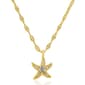 Gianni Argento Lab Grown White Sapphire Starfish Pendant - image 1