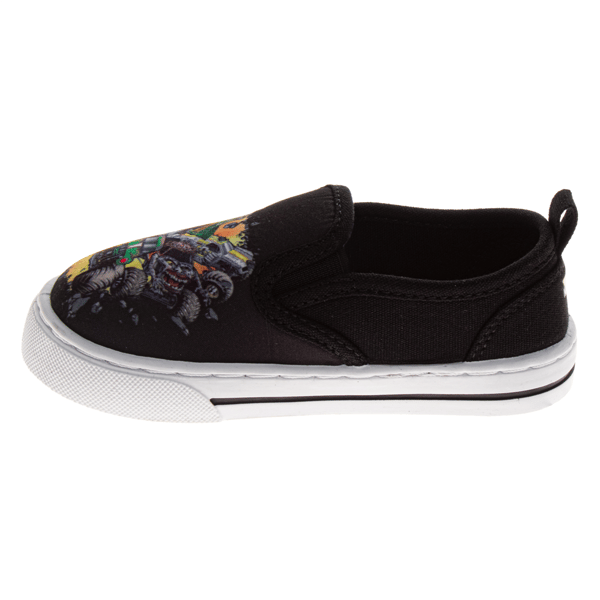 Little Boys Monster Jam Monster Truck  Slip On Canvas Sneakers
