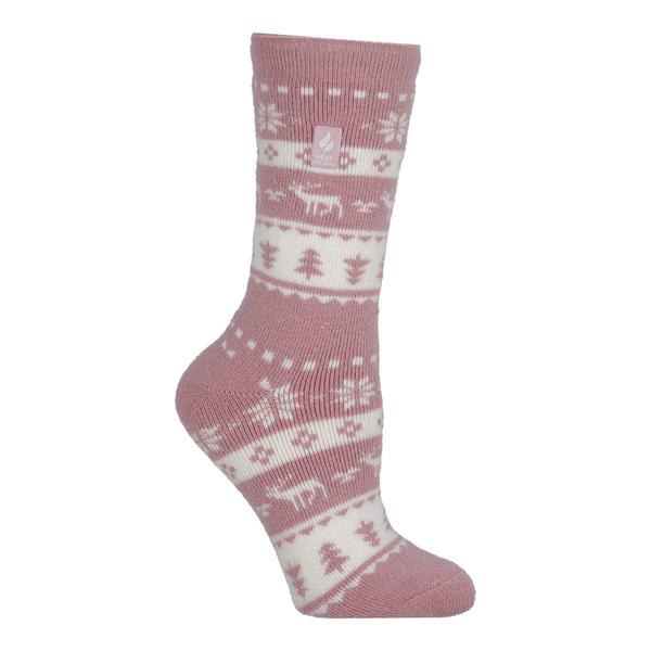 Womens Heat Holders(R) Lite Jade Holiday Fair Isle Crew Socks - image 