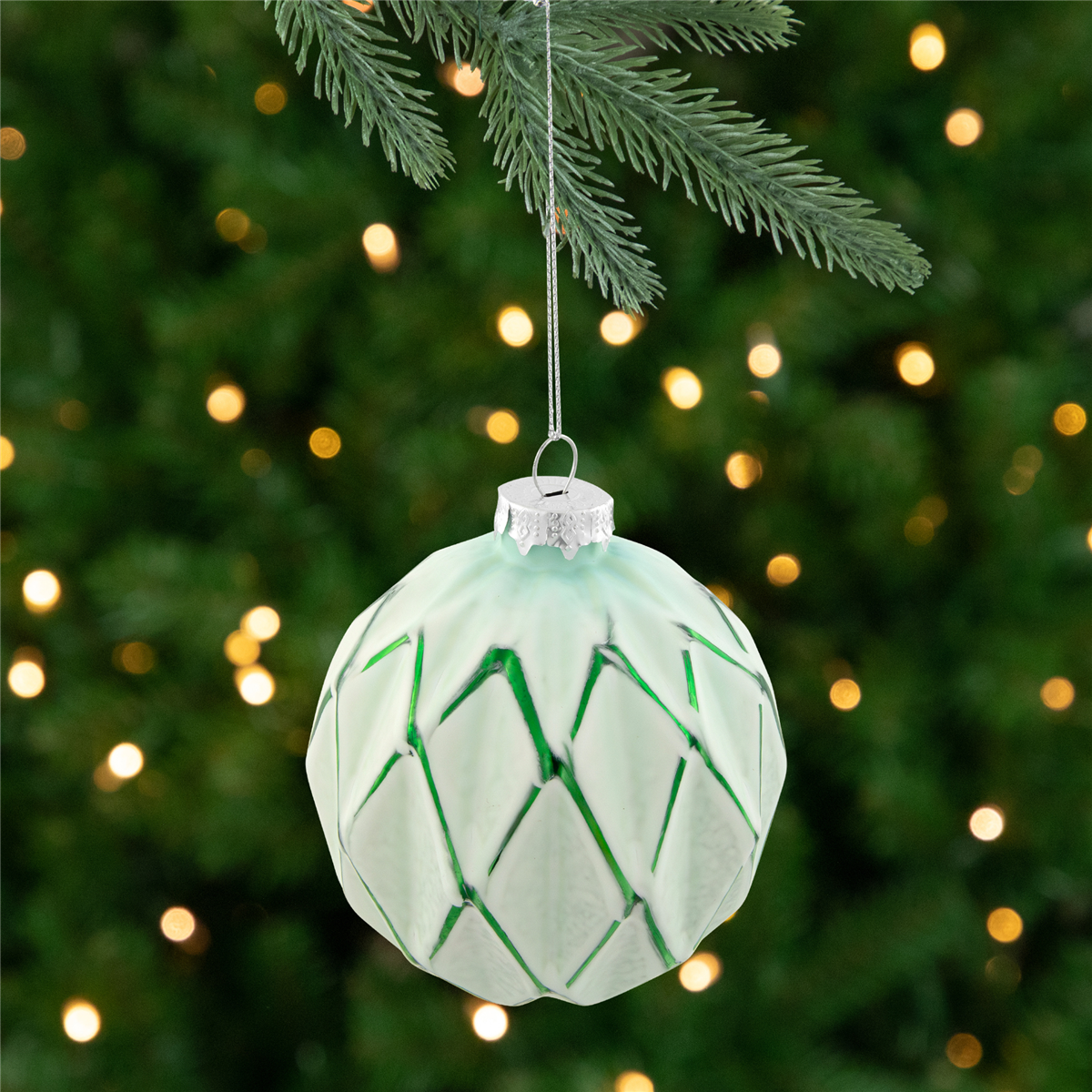Northlight 4ct. Harlequin Christmas Glass Ball Ornaments