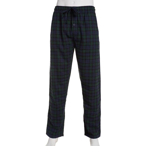 Mens Preswick & Moore(R) Flannel Plaid Sleep Pants - Green/Navy - image 