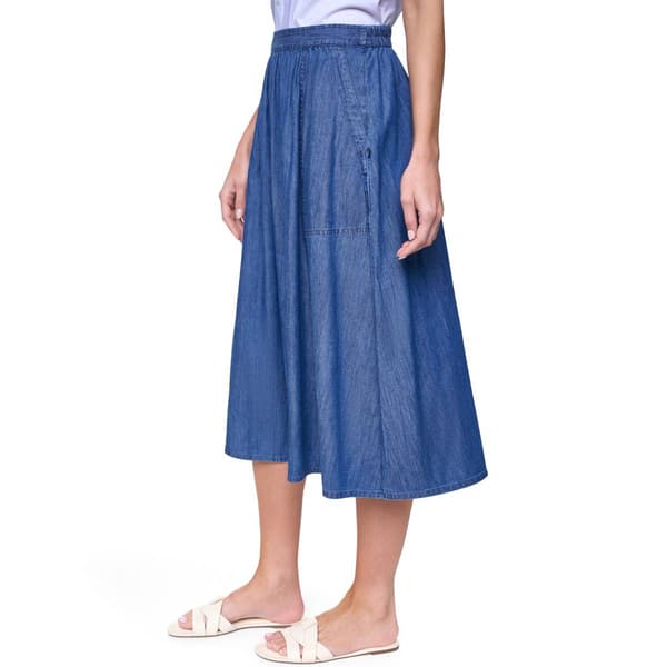Womens Nautica Chambray Midi Skirt