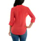 Womens Zac & Rachel 3/4 Roll Tab Sleeve Pintuck Blouse - image 2