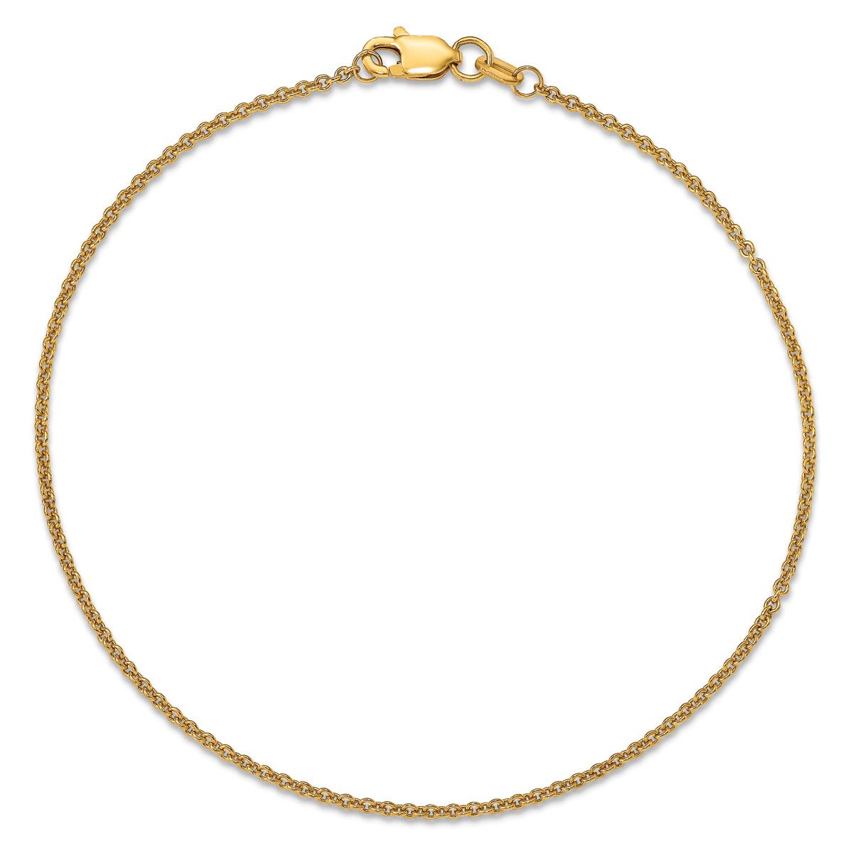 Gold Classics™ 1.4mm. 14kt. Gold Cable Chain Anklet