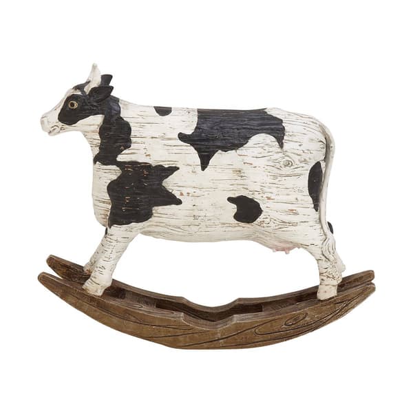 9th & Pike&#40;R&#41; White Polystone Farmhouse Sculpture