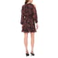 Womens MSK Long Sleeve Print Chiffon Cold Shoulder Dress - image 2
