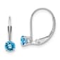 Gemstone Classics&#40;tm&#41; 14kt. White Gold Blue Topaz Drop Earrings - image 1