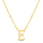 Sterling Silver Gold Polished E Initial Pendant Necklace - image 1