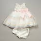 Baby Girl &#40;12-24M&#41; Rare Editions Pale 3D Floral Mesh Bodice Dress - image 1