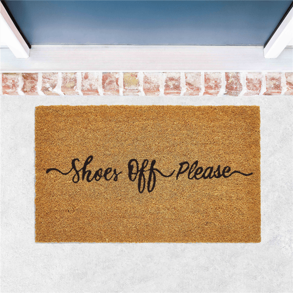 VCNY Home Shoes Off Please Outdoor Coir Doormat