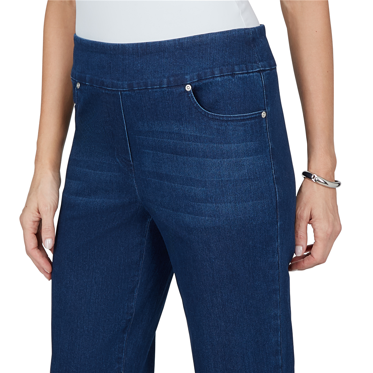 Womens Alfred Dunner Ann Arbor Rhinestone Cuff Ankle Jeans