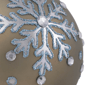 Northlight 2pk. Pale Gold Snowflakes Christmas Glass Ornaments - image 3
