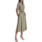 Womens DKNY Long Roll Tab Sleeve Tie Belt Cargo Shirtdress - image 3