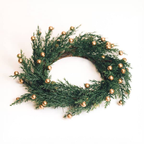 A Cheerful Giver&#174; Cypress & Golden Pearls Candle Ring