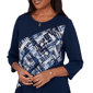 Petite Alfred Dunner Classics Diagonal Abstract Blouse - image 5