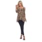 Womens White Mark Zebra & Cheetah Cold Shoulder Tunic - image 3
