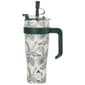 Double Wall Insulated 40oz. Jungle White Tumbler with Straw - image 1