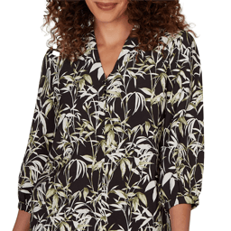 Womens Emaline La Vita Costiera Crushed Faille Leaf Blouse