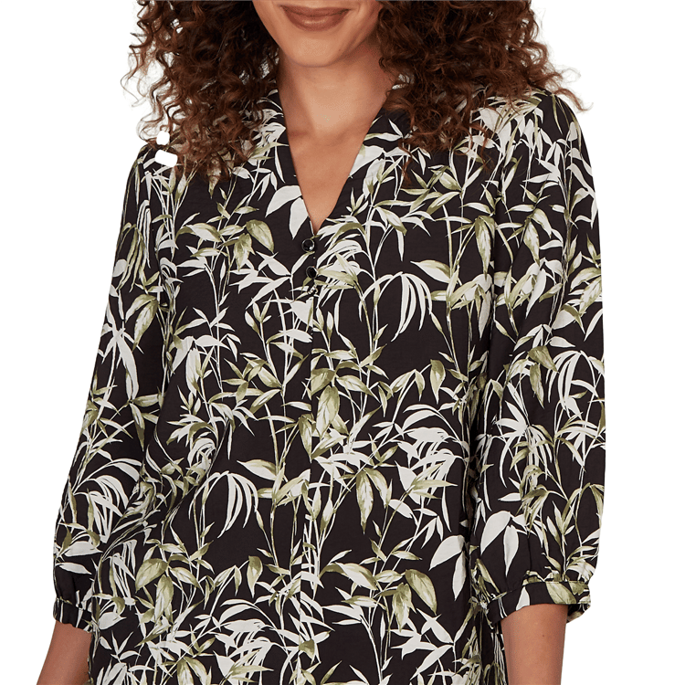 Womens Emaline La Vita Costiera Crushed Faille Leaf Blouse