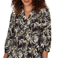 Womens Emaline La Vita Costiera Crushed Faille Leaf Blouse - image 5