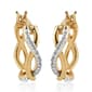 Diamond Classics(tm) Gold White Diamond Hoop Earrings - image 1