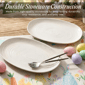 Sango Siterra 2pc. Speckled Stoneware Large Serving Platters Set - image 4