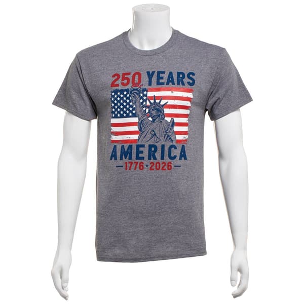 Mens Home of the Brave Liberty 250 Years Tee