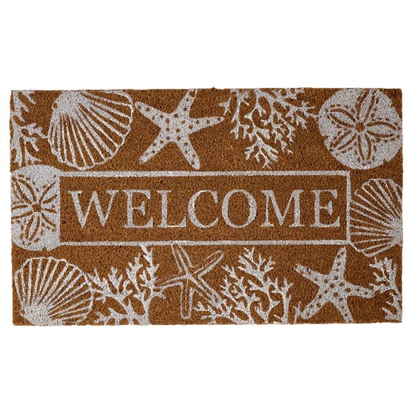 Design Imports Welcome Seashells Doormat