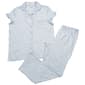 Womens Laura Ashley Short Sleeve Ruffle Rose Pajama Set - image 2