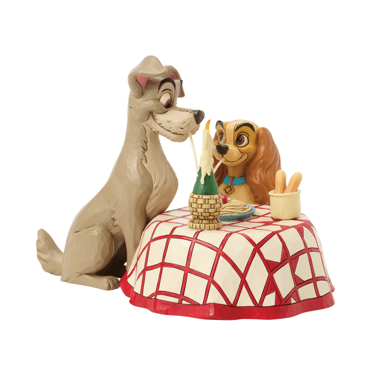 Jim Shore Disney Traditions Lady & Tramp Spaghetti Scene Figurine