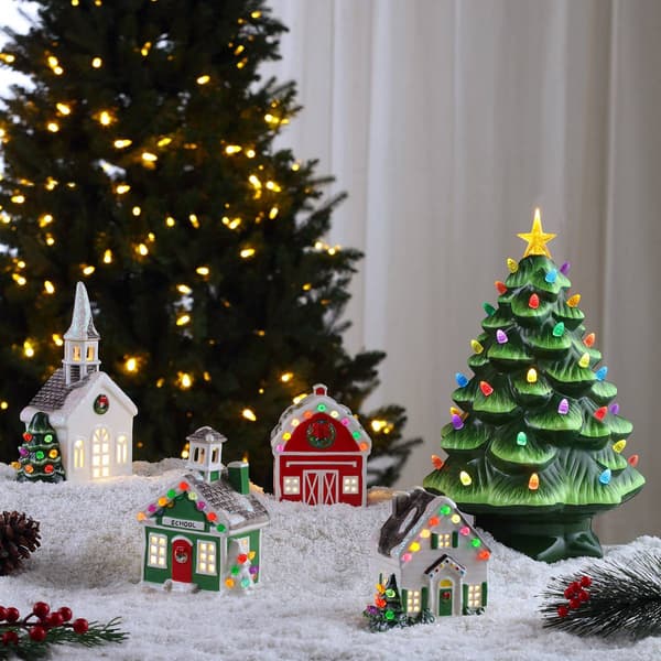 Mr. Christmas 5in. Nostalgic Ceramic Village Barn