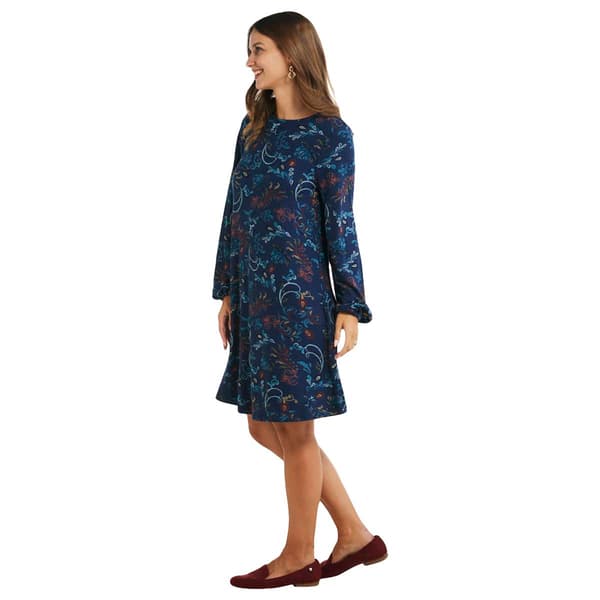 Womens Architect&#174; Floral Balloon Sleeve Hacci Dress