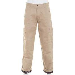 Mens Stanley Flannel Lined Twill Solid Cargo Pants