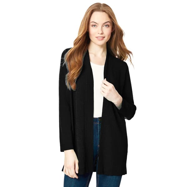 Womens Jones New York Malibu Open Front Cardigan w/Side Slit - image 