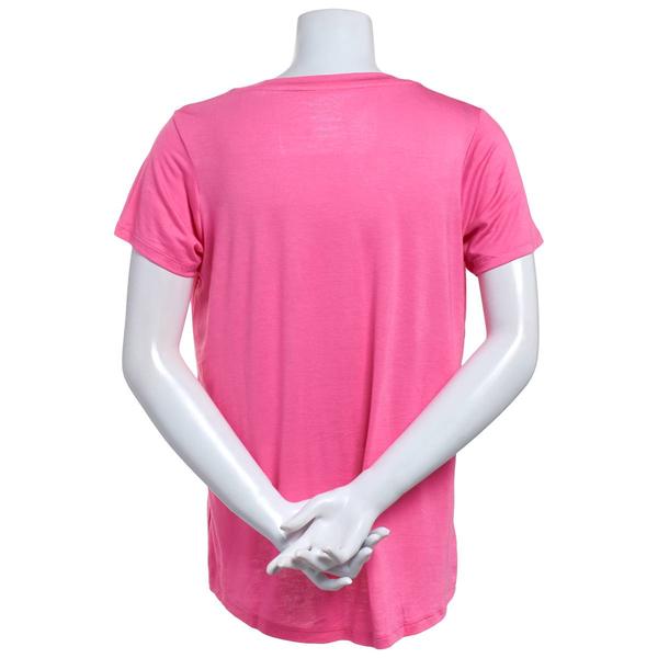 Plus Size René Rofé® Short Sleeve Scoop Neck High Low Tee