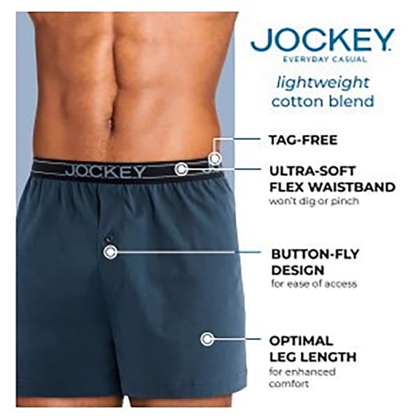 Mens Jockey&#174; Active Blend Knit Solid Boxers