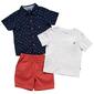 Toddler Boy Nautica 3pc. Sailboat Button Down Top/Tee & Shorts - image 1