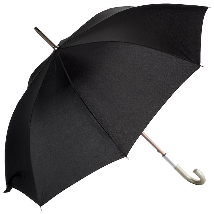 Isotoner Auto Open J-Handle Stick Umbrella - Metro