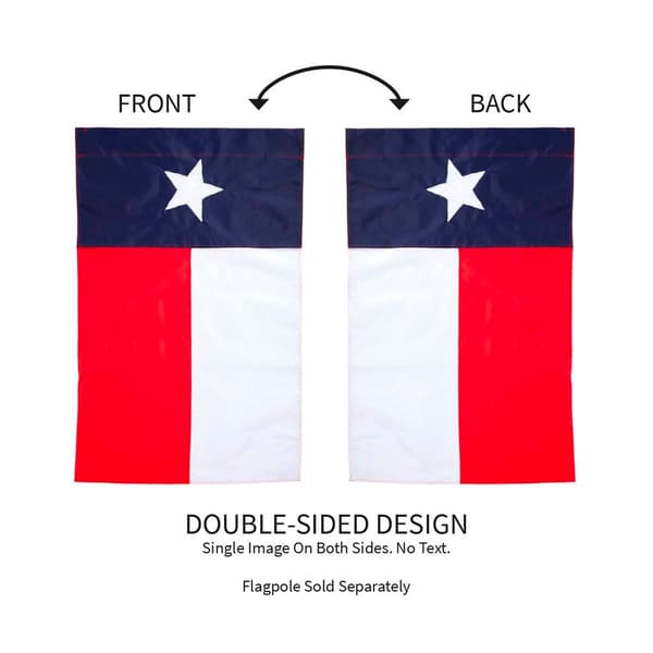 Evergreen Texas State Flag Garden Applique Flag