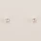 Design Collection CZ Silver-Tone 5mm Round Stud Earrings - image 1