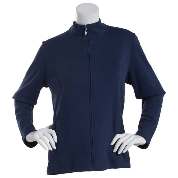 Plus Size Hasting & Smith Long Sleeve Mock Neck Zip Jacket
