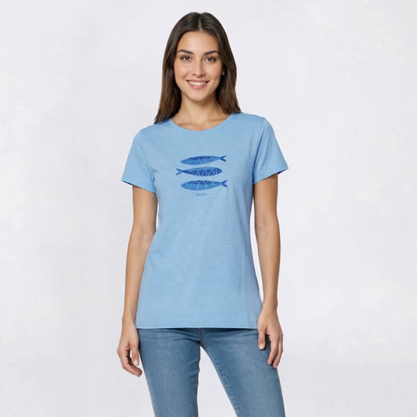 Womens Architect(R) Short Sleeve Sea Creature Graphic Slub Tee - image 